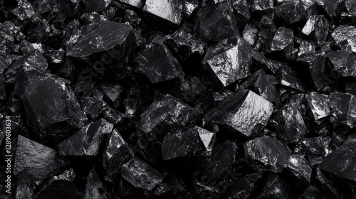 Wallpaper Mural Black diamonds tumble down on a black background in this eye-catching 3D video. Torontodigital.ca