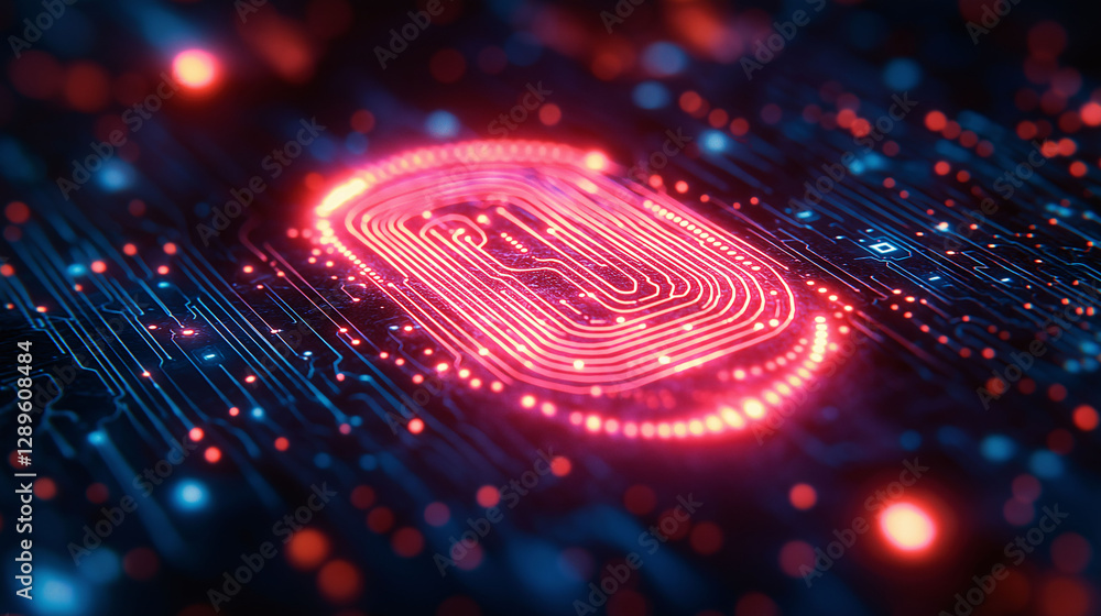 a futuristic digital artwork featuring a glowing fingerprint embedded in a circuit board, symbolizing advanced digital security, biometric authentication, and cybersecurity innovation. a futuristic digital artwork featuring a glowing fingerprint embedded in a circuit board, symbolizing advanced digital security, biometric authentication, and cybersecurity innovation.