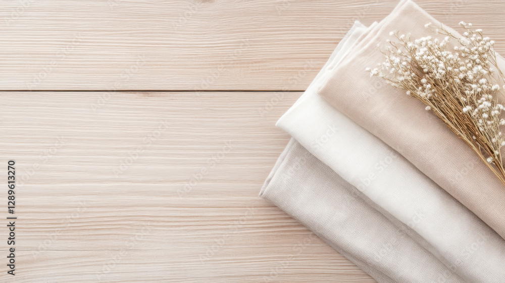 Minimalist branding mockup featuring organic dyed fabric and natural elements for design Minimalist branding mockup featuring organic dyed fabric and natural elements for design