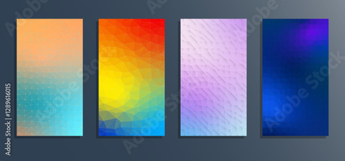 Futuristic Low Poly Art with Dynamic Light and Shadow in a Minimalist Concept