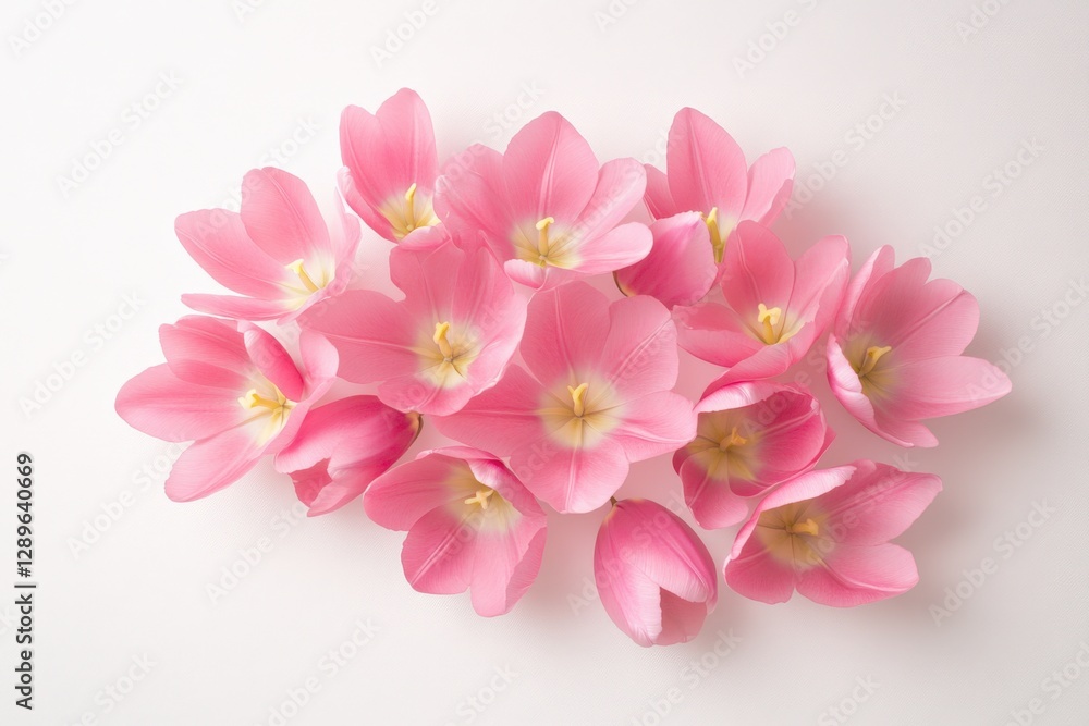 beautiful pink tulips on a white background beautiful pink tulips on a white background