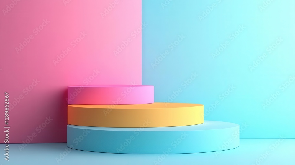 Minimalist space logo flat design front view luxury theme 3D render colored pastel Minimalist space logo flat design front view luxury theme 3D render colored pastel