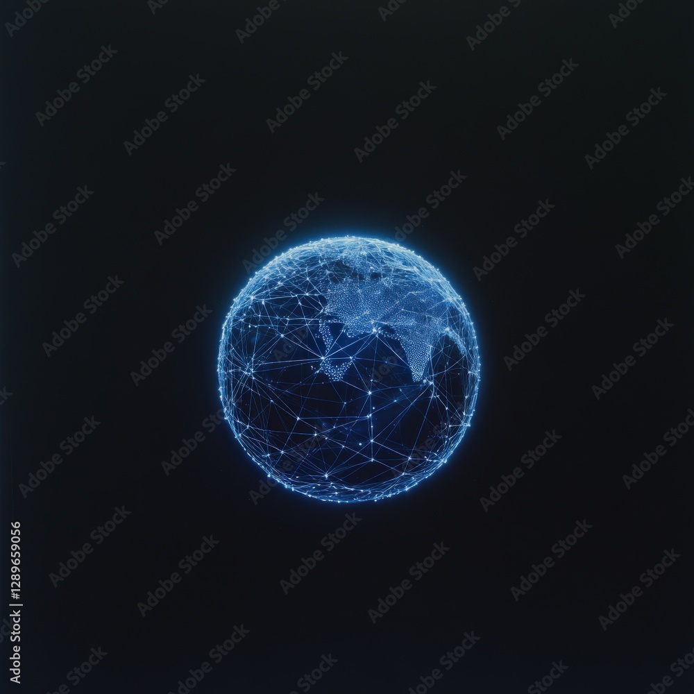 digital globe in a dark background. digital globe in a dark background.