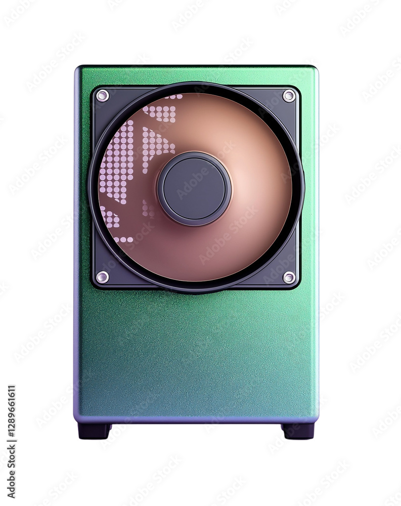 Fototapeta premium Colorful speaker with modern design and dynamic patterns for vibrant sound experiences