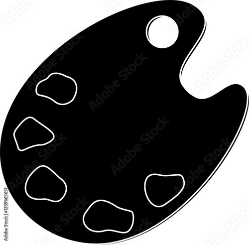 Palette silhouette vector