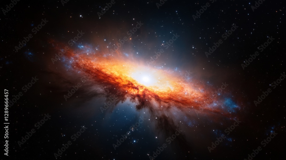 Obraz premium Dramatic Galaxy in Deep Space