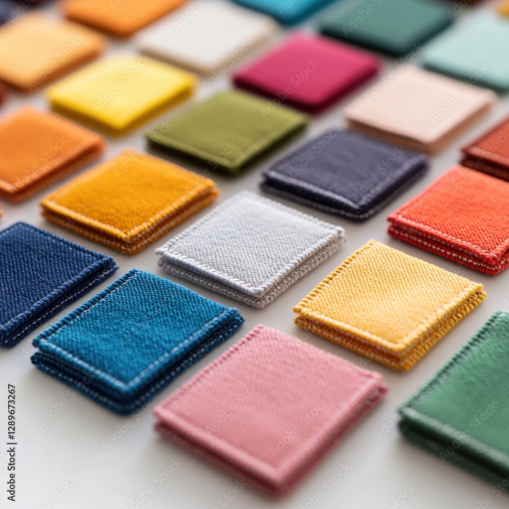 Fototapeta premium Fabric Swatches of Various Colors.