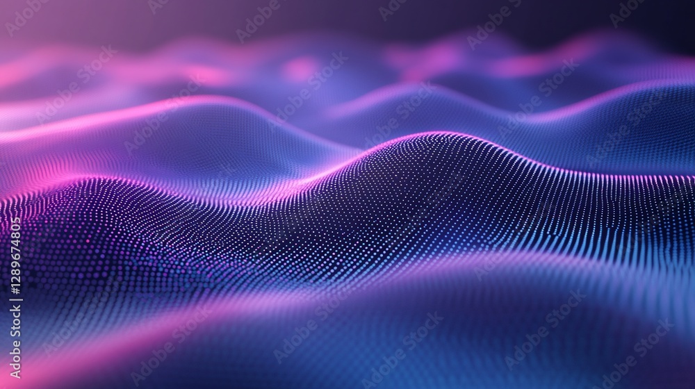 Abstract purple blue wave data flow Abstract purple blue wave data flow