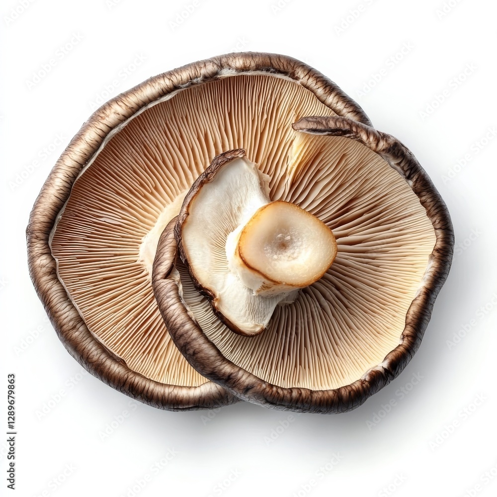 Shiitake mushroom on white background. Shiitake mushroom on white background.