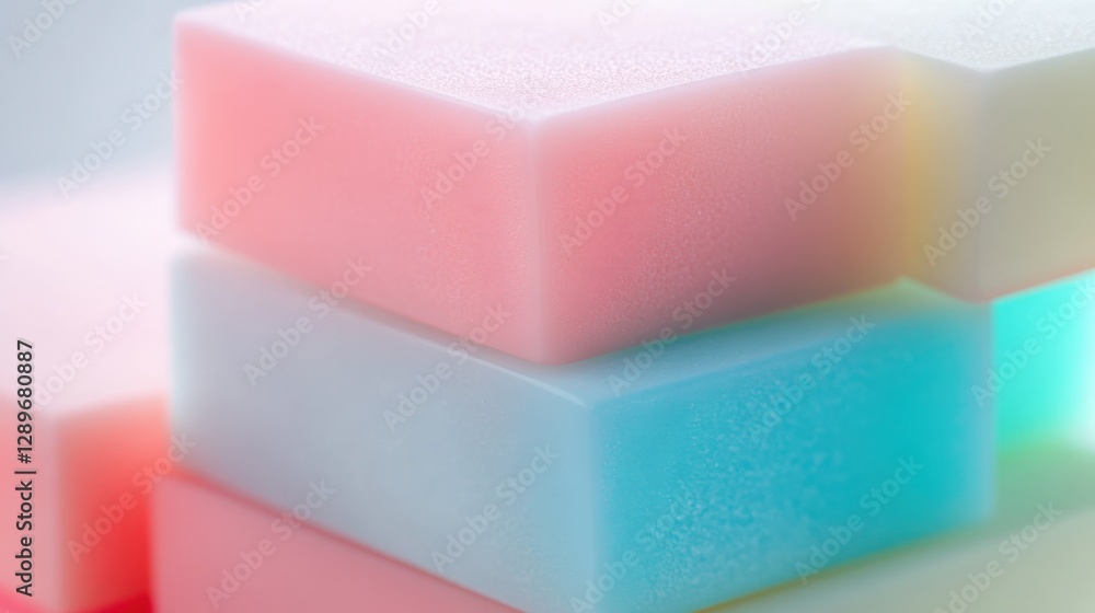 Obraz premium Stack of Pastel Colored Sponges