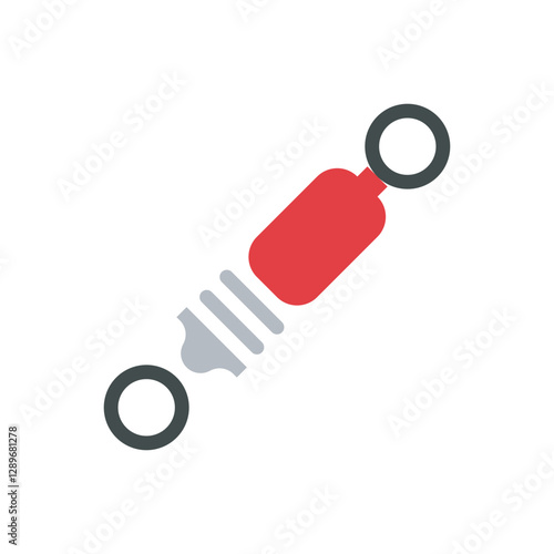 Vector illustration of suspension flat icon design. Shock breaker motorcycle symbol design illustration. 
