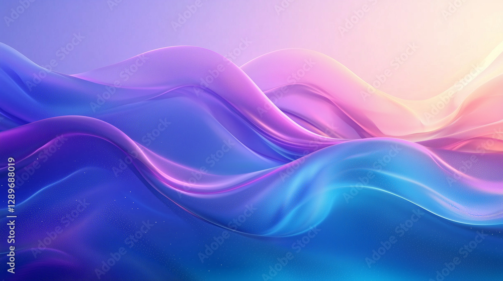Naklejka premium Dynamic waves of color abstract art digital creation vibrant environment artistic perspective fluid concept