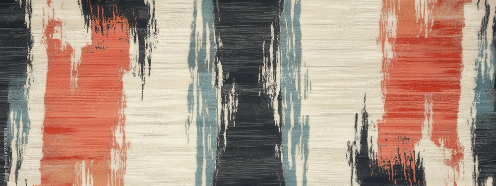 Abstract brush stroke rug design, vibrant lines flow seamlessly, ideal for modern interiors, enhances aesthetics with a unique touch.