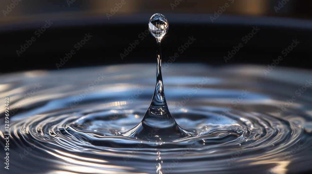 A water droplet freezing in real time, transforming into a crystalline masterpiece