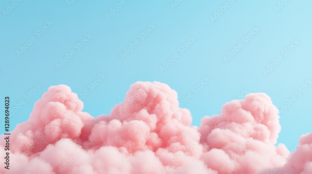 Pink clouds against a blue sky background. Pink clouds against a blue sky background.