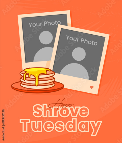 happy Shrove Tuesday greeting card design template