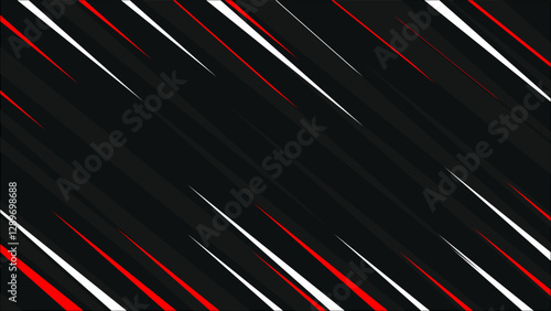 sport black background with dynamic red and white streaks