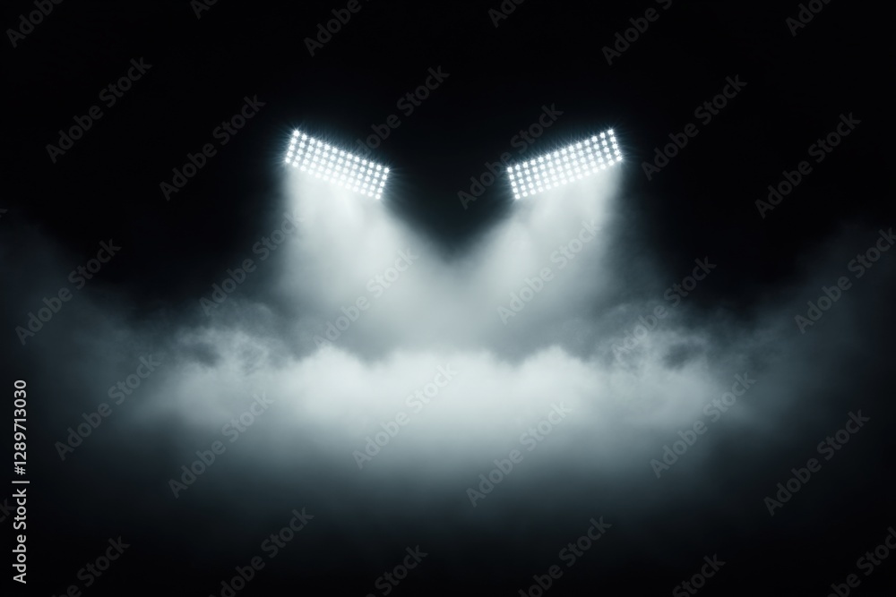 Stadium Lights Shine Through Smoke Stadium Lights Shine Through Smoke