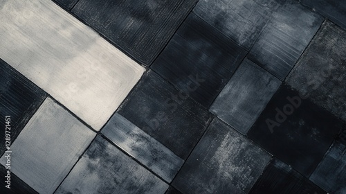 Obraz na płótnie Abstract textured background with geometric patterns of black and white tones for creative design projects w salonie