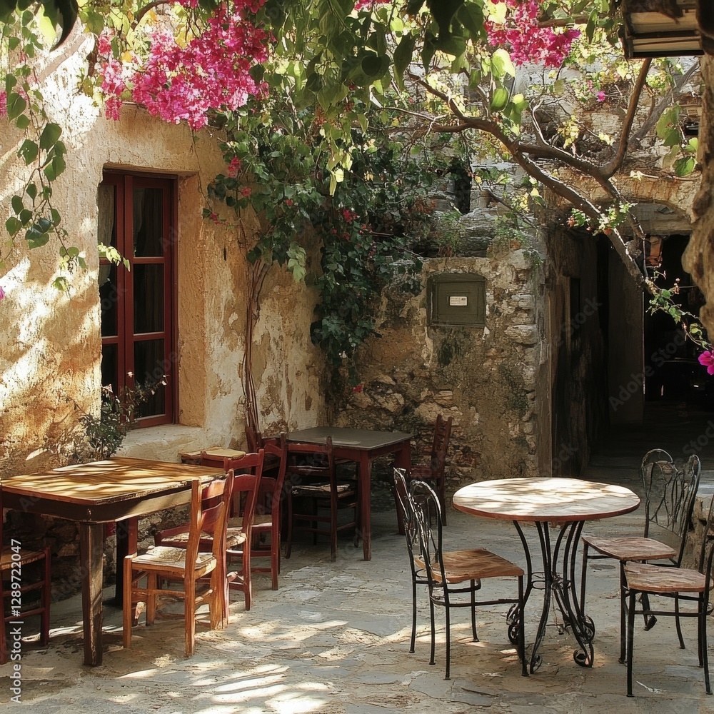 Obraz premium Empty tavern, Crete