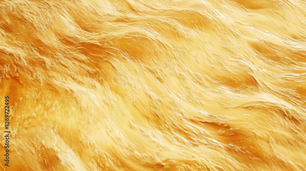 Golden Waves of Abstract Texture in Fluid Motion Creating a Beautiful Background for Design Projects