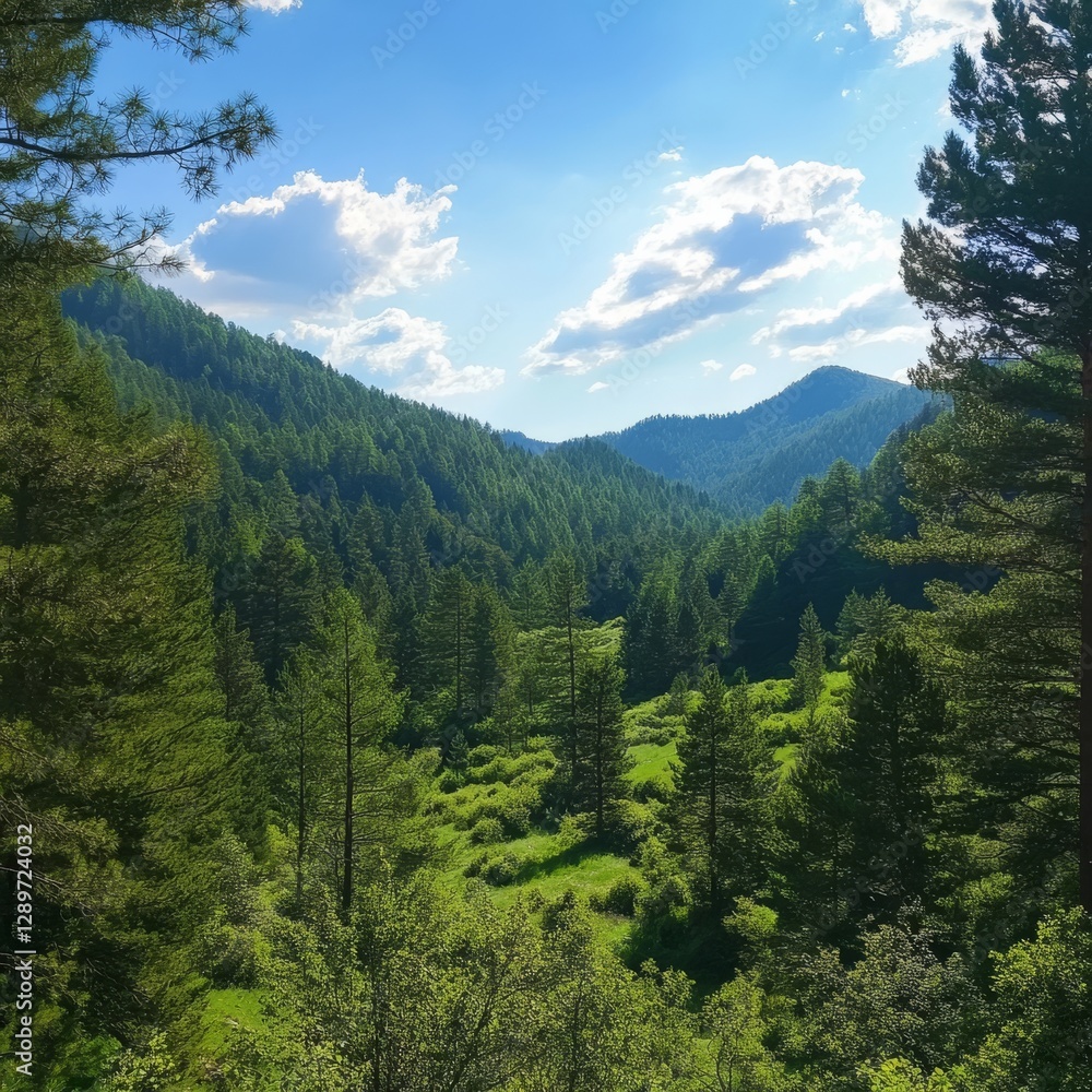 Fototapeta premium Vibrant emerald canopy