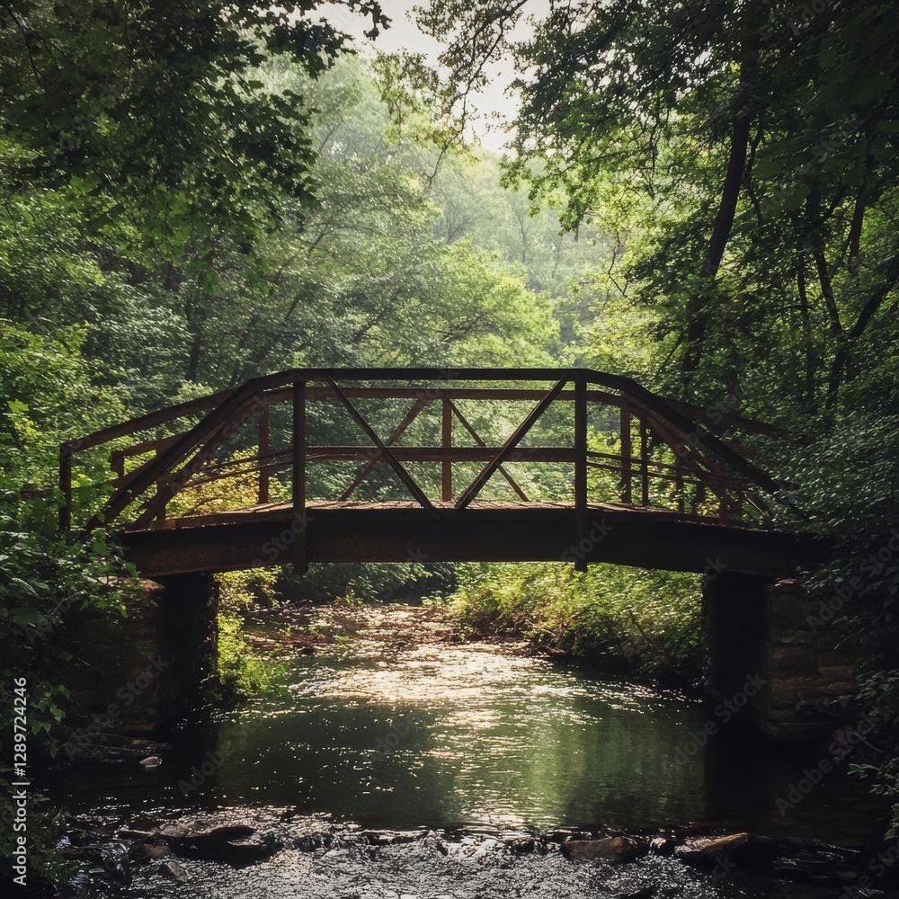 Bridge stands in natural surroundings. Bridge stands in natural surroundings.