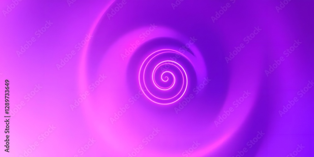 Mystical 3D Neon Spiral with Smooth Gradient of Purple and Pink Hues Mystical 3D Neon Spiral with Smooth Gradient of Purple and Pink Hues