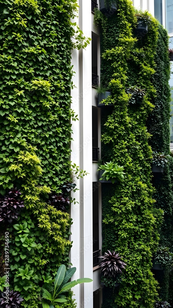 Ivy covered vertical gardens in Singapore, transforming urban walls into lush green spaces Ivy covered vertical gardens in Singapore, transforming urban walls into lush green spaces