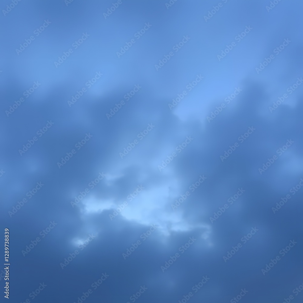 Fototapeta premium Misty Evening Sky with Shades of Blue and Gray, Post Sunset