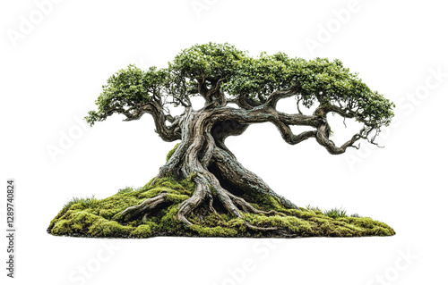Artistic bonsai tree display tranquil studio nature photography minimalist environment close-up view