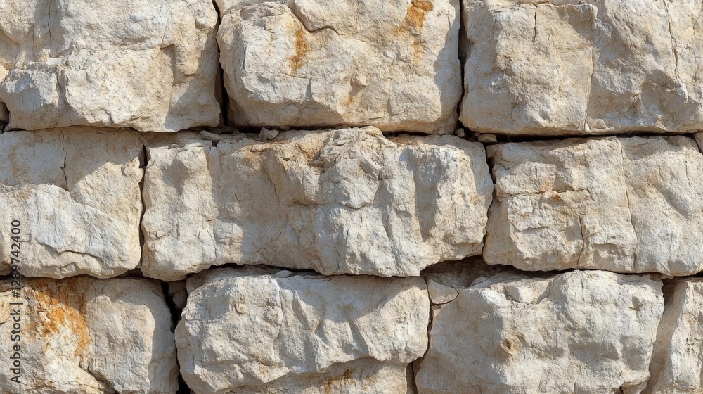 Obraz premium Beige Stone Wall Texture Close Up