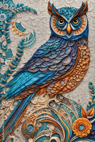 Wallpaper Mural owl on a tree Torontodigital.ca