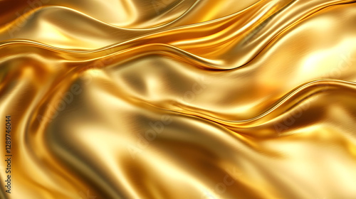 Luxurious Golden Fabric Drape Abstract Background Texture