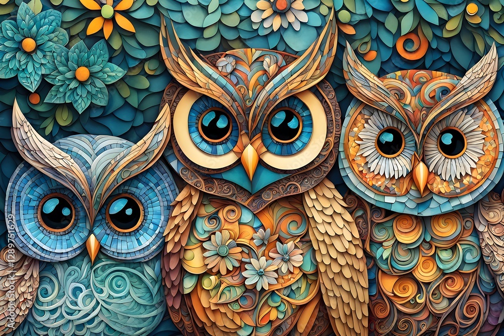 Fototapeta premium owl on a branch