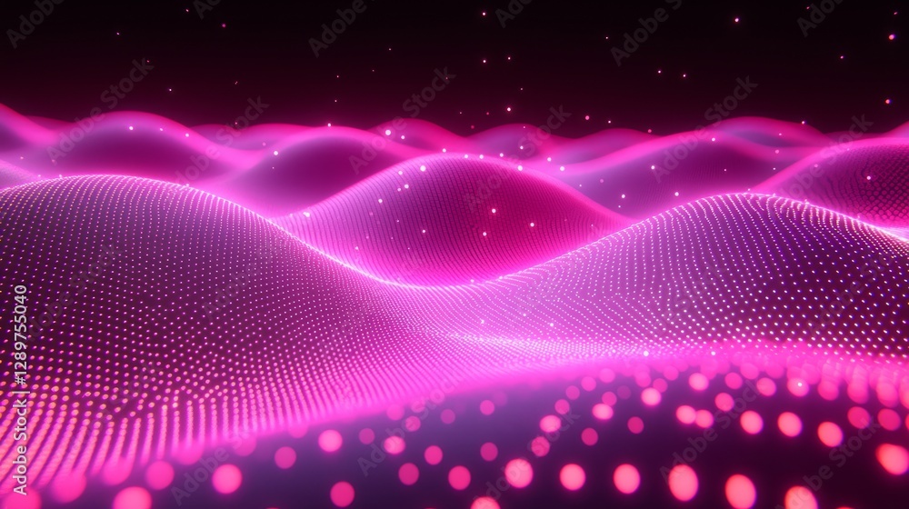 The abstract pink lights and wavelike patterns are mesmerizing The abstract pink lights and wavelike patterns are mesmerizing