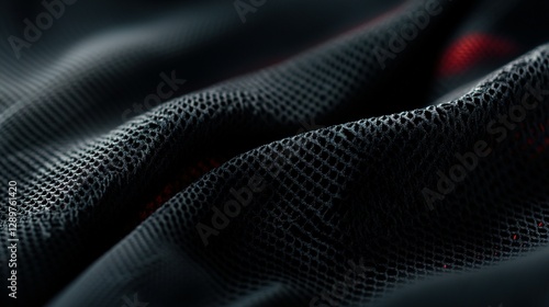 Wallpaper Mural Dark mesh fabric with textured surface and soft folds showing Torontodigital.ca