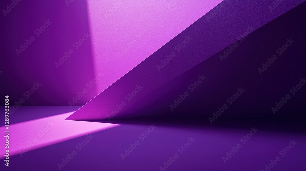 Obraz premium Geometric shapes and shadows create a purple abstract background