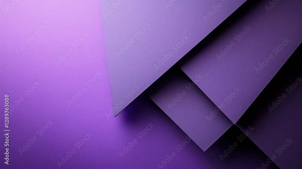 Overlapping Purple Papers Creating Geometric Shapes and Abstract Design Overlapping Purple Papers Creating Geometric Shapes and Abstract Design