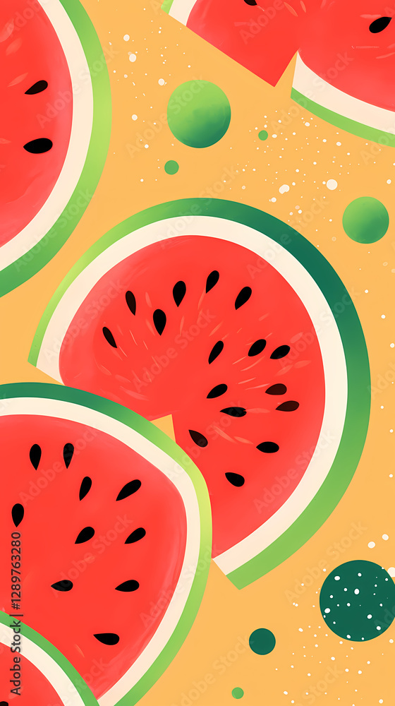 Digital modern watermelon minimalist illustrator abstract graphic poster background Digital modern watermelon minimalist illustrator abstract graphic poster background