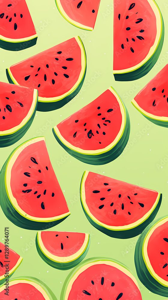 Digital modern watermelon minimalist illustrator abstract graphic poster background Digital modern watermelon minimalist illustrator abstract graphic poster background