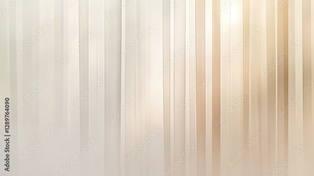 Obraz premium Vertical blinds and their shadows create visual textured patterns in beige