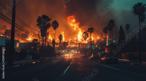 fires in Los Angeles. fires in forests. The city is on fire