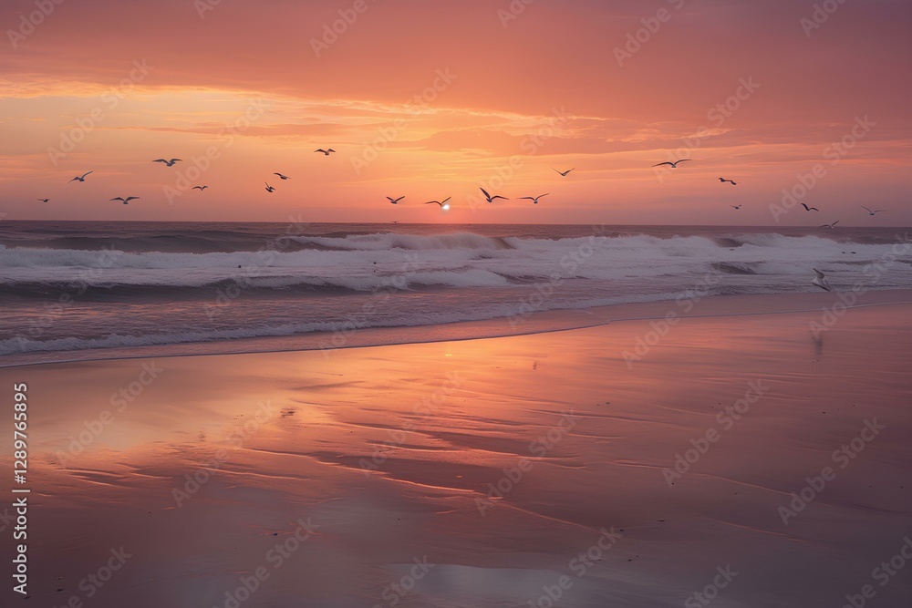 Fototapeta premium sunset on the beach
