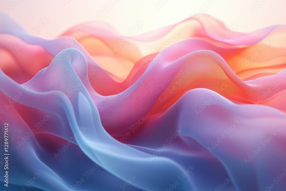 Obraz premium Translucent pastel layers ethereal light shadow texture abstract