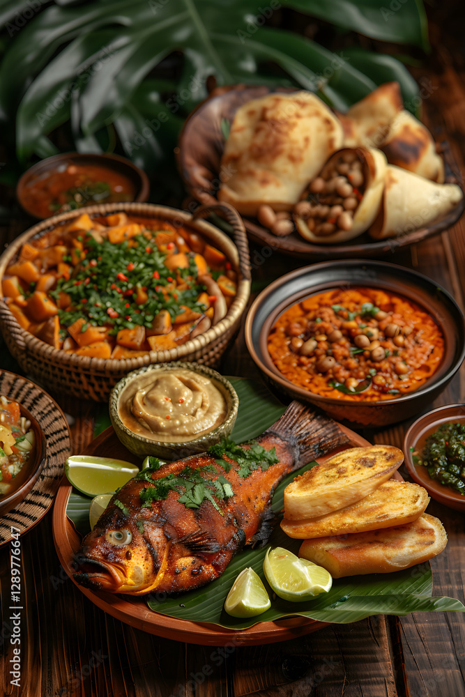 Capturing the Flavors of Rwanda: An Assortment of Traditional Dishes Capturing the Flavors of Rwanda: An Assortment of Traditional Dishes