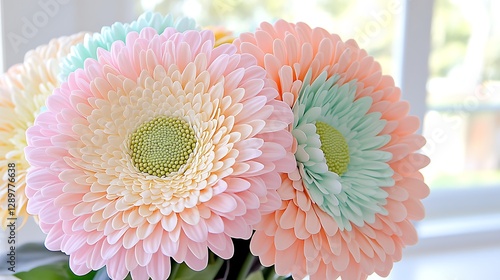 Colorful floral beauty in indoor setting