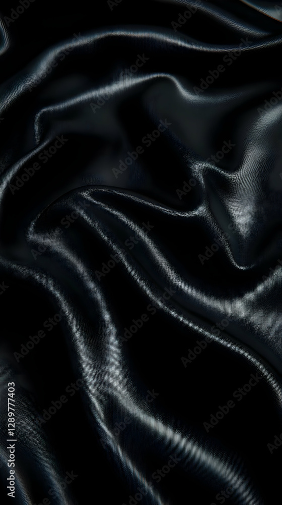 Obraz premium Dark Draped Fabric 3D Render