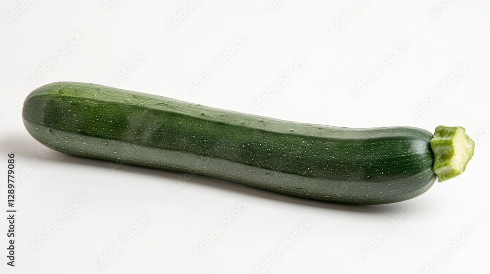 Fresh Zucchini Vegetable Close-Up on White Fresh Zucchini Vegetable Close-Up on White