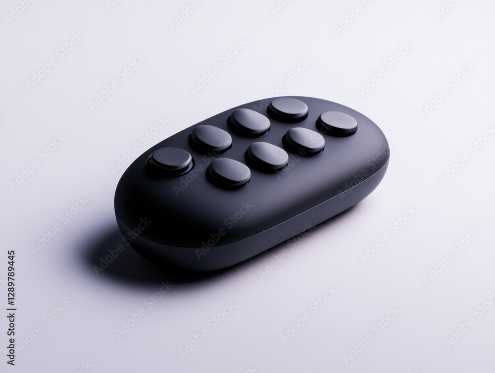 black remote control on white background black remote control on white background